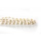Chain Moon stone rondelles stones 3mm, Gold Plated