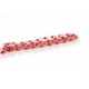 Chain Ruby rondelles stones 3mm, Gold Plated