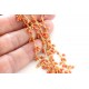 Chain Coral round stones 2- 3mm, Gold Plated