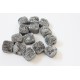 Square Druzy Stones Drilled Silver Color 12mm 