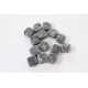 Square Druzy Stones Drilled Silver Color 12mm 