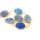 Druzy connector in gold frame - lavender /blue 