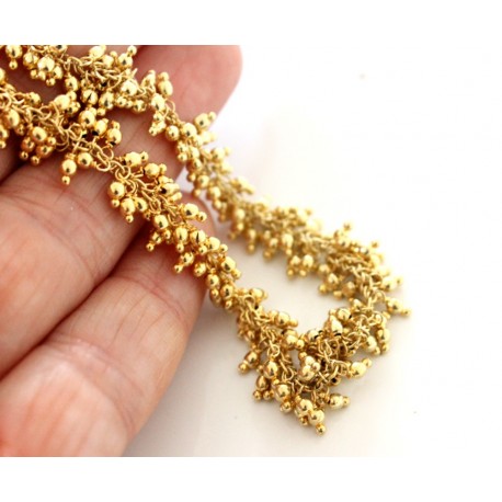 Chain Gold Color round beads 2mm, Gold Plated