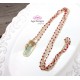 Mint Chalcedony Charm Necklace