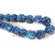 Square Druzy Stones Drilled Navy Blue Color 12mm 