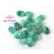 Oval Druzy Stones Drilled Natural Green Color 10x15mm 