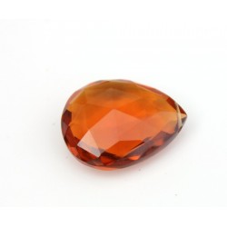 Topaz color Quartz Briolette Top Drilled 25x20mm