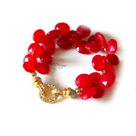Red Chalcedony Bracelet