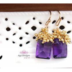 Dark Amethyst earrings 