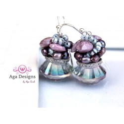 Sapphire and Mystic Stone earrings 