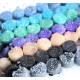 Round Druzy Stones Drilled Natural Dark Aquamarine Color 10mm 