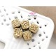 Square Druzy Stones with Hole Gold 