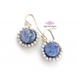 Scilla Earrings with Druzy 