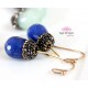 NAVY BLUE Jade stones set of two