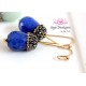 NAVY BLUE Jade stones set of two