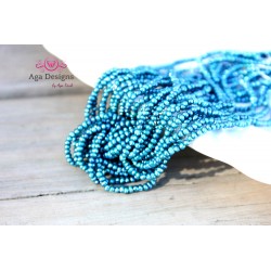 Seed pearls 2mm full strand blue