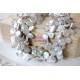 Top drilled white flake Fresh water pearls, keshi 12x14mm