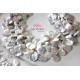 Top drilled white flake Fresh water pearls, keshi 12x14mm