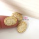 Egg Beads, CZ Pave Beads, 16x11mm, Cubic Zirconia Pave Bead, Oval Beads with Clear CZ Pave