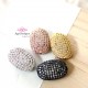 Egg Beads, CZ Pave Beads, 16x11mm, Cubic Zirconia Pave Bead, Oval Beads with Clear CZ Pave