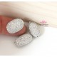 Egg Beads, CZ Pave Beads, 16x11mm, Cubic Zirconia Pave Bead, Oval Beads with Clear CZ Pave