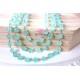 Chain Mint Chalcedony stone cubes stones 6mm, Gold Filled Wire