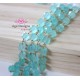 Chain Mint Chalcedony stone cubes stones 6mm, Gold Filled Wire