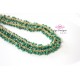 Chain Emerald green rondelles clusters 2- 3mm, Gold Plated