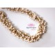 Chain BLUSH color rondelles clusters 2- 3mm, Gold Plated