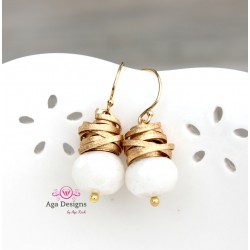 Amelia Earrings in white