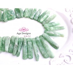 Green Kyanite teeth 50-20mm x 7-10mm