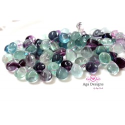 Fluorite drops 9mmx11mm smooth