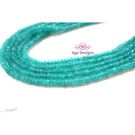 Dark Mint Chalcedony 3mmx4mm full strand