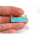 Turquoise connector in gold color