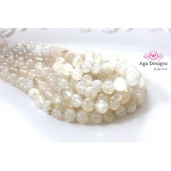 Moonstone white stones 8mm round