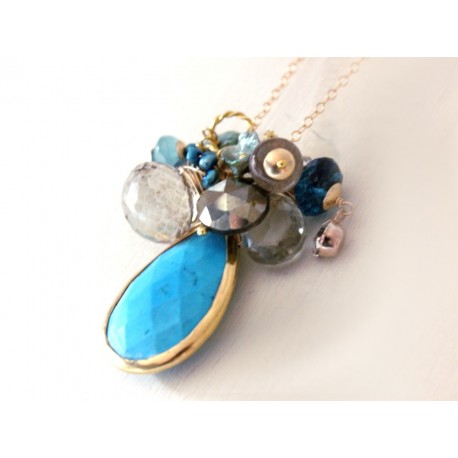 Blue Sea Charm Necklace