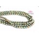 Center drilled oval shape Green fresh water pearls 5x6mm