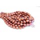 Center drilled oval shape Chocolate fresh water pearls 5x6mm