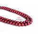 Center drilled round shape Garnet fresh water pearls 8.5-9mm