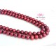 Center drilled round shape Garnet fresh water pearls 8.5-9mm