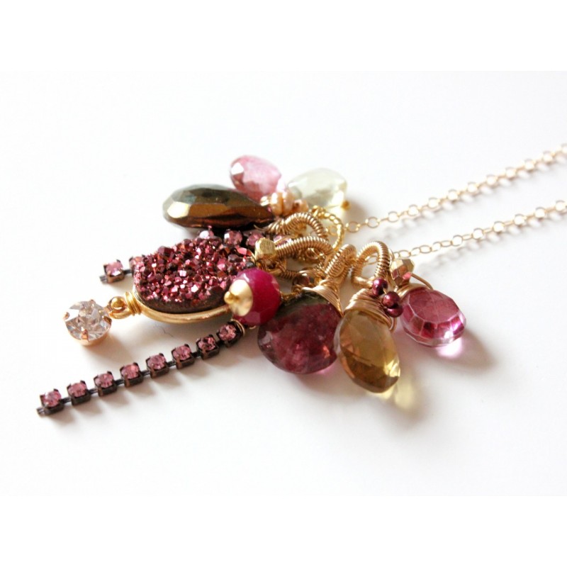 Pink pendant | Pink pendants, Beaded necklace, Pendant