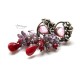 Ruby and Mystic Quartz Earrings