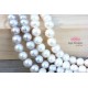 Round 2mm hole fresh water pearls SILVER color