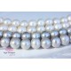 Round 2mm hole fresh water pearls SILVER color