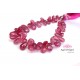 Pink Sapphire briolettes ONLY ONE 8-10mm x 5-7mm