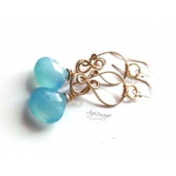 Blue Chalcedony Earrings