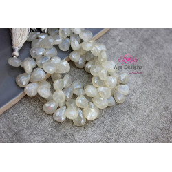 Pearl Chalcedony briolettes 15mm x 10mm