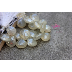 AA Pearl Chalcedony briolettes 13mm x 13mm
