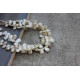 White Agate faceted rectangle shape