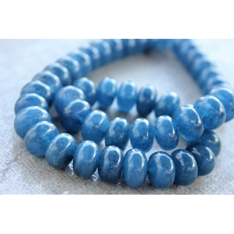 Blue Jade rondelles stones 6mmx10mm